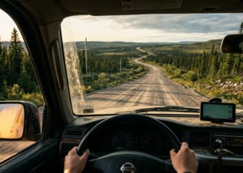 Rodovia no Canadá de 1.149 km ganha fama mundial, pois seu trajeto de cascalho e asfalto isolado cruza a tundra em um cenário selvagem do Ártico