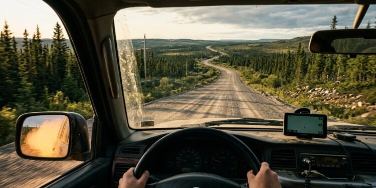 Rodovia no Canadá de 1.149 km ganha fama mundial, pois seu trajeto de cascalho e asfalto isolado cruza a tundra em um cenário selvagem do Ártico