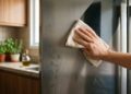 Esfregar apenas três gotas de azeite na geladeira de inox remove marcas de mão na hora e cria uma película protetora que dura mais de 15 dias