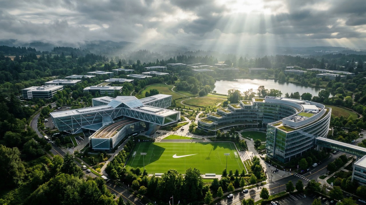 Com mais de 75 edifícios e laboratórios de biomecânica, a sede da Nike em Beaverton tornou-se o maior centro de inovação esportiva de todo o planeta