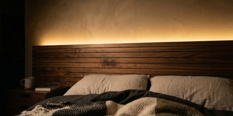 A técnica de iluminação económica com fitas LED que transforma qualquer quarto simples num ambiente de hotel de luxo