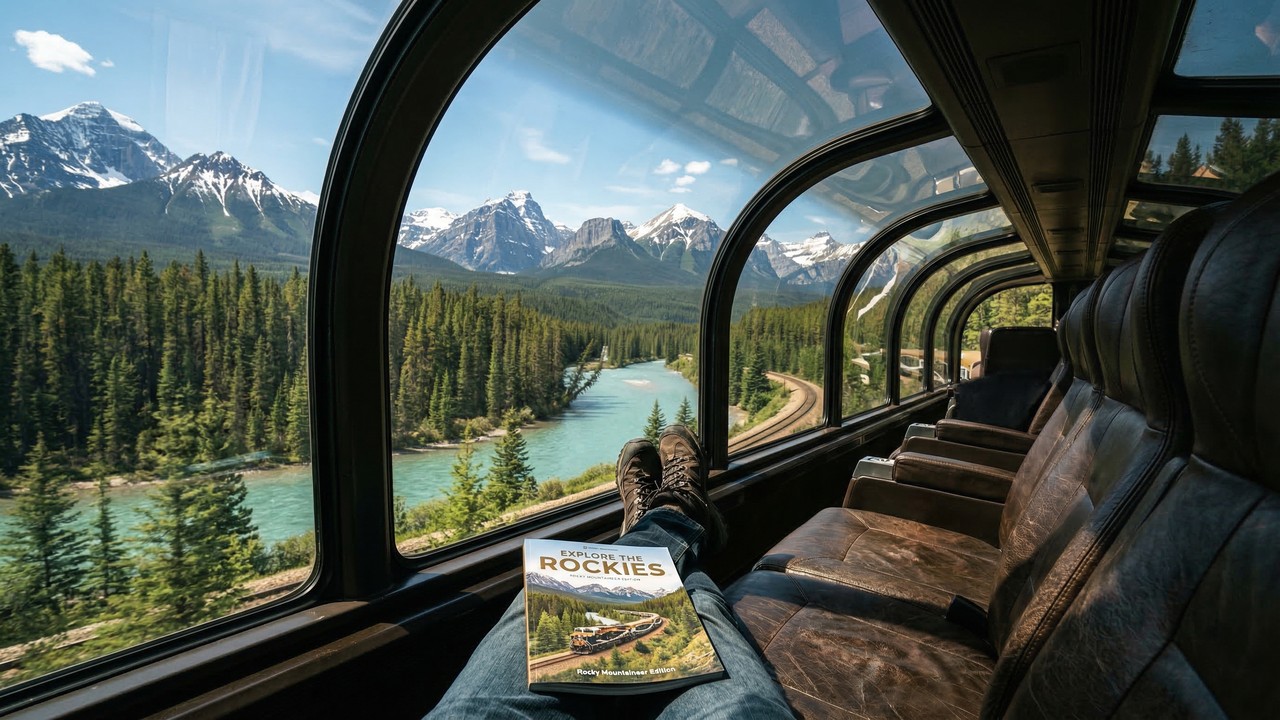 Esse trem canadense tem teto de vidro e atravessa as montanhas mais bonitas da América do Norte durante o dia