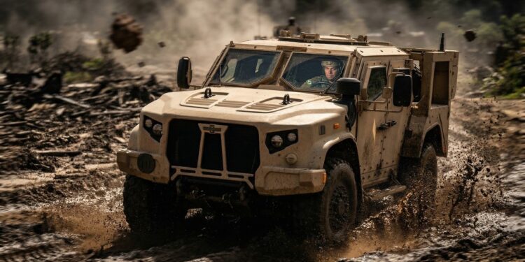 O substituto definitivo do Humvee que suporta explosões de minas e acelera a 110 km/h em terrenos totalmente devastados