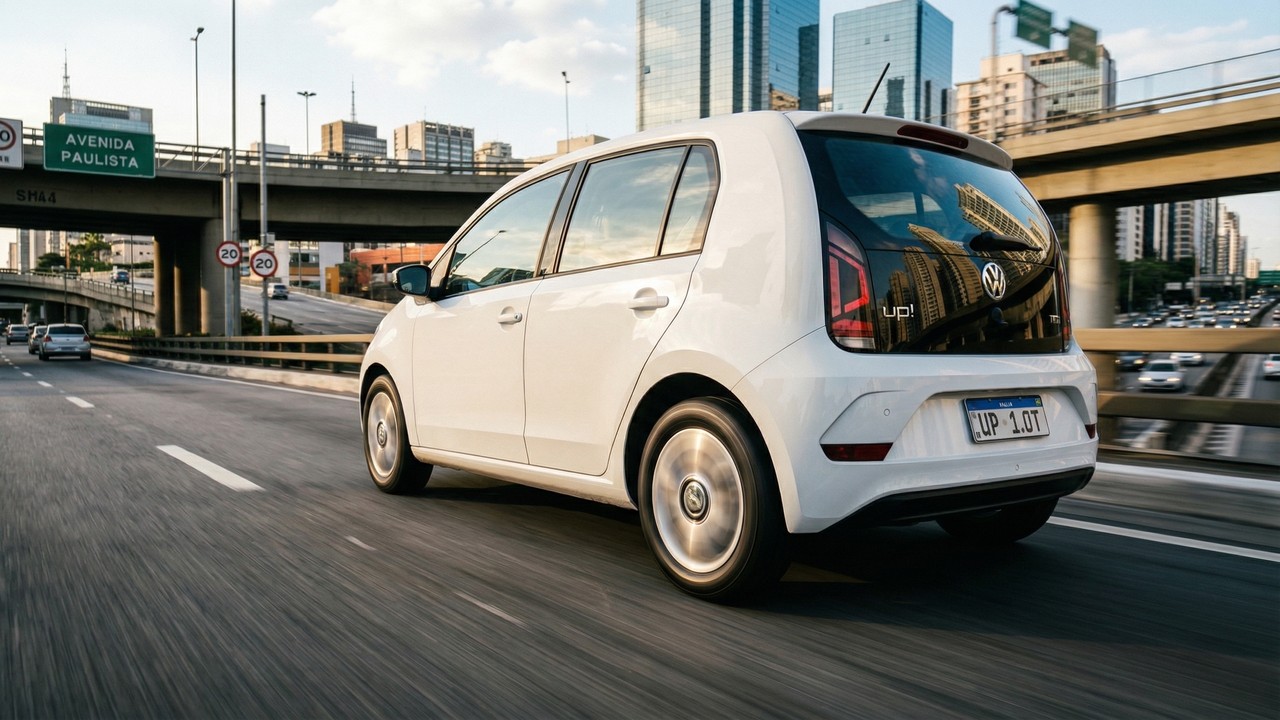 Pesando míseros 951 quilos e escondendo um motor turbo de 105 cavalos, o compacto da gigante alemã faz absurdos 16 km por litro por menos de 55 mil reais