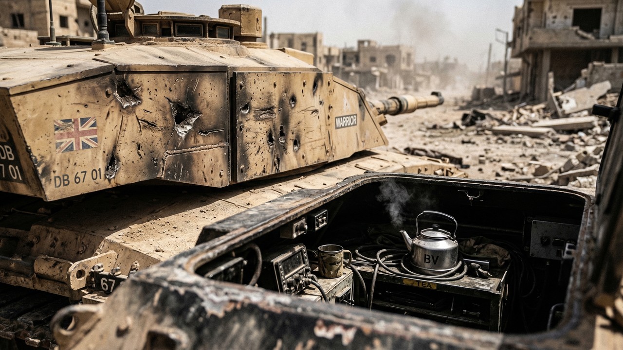 O tanque de 75 toneladas que sobreviveu a 70 tiros consecutivos de RPG e possui 1 chaleira embutida para fazer chá na guerra