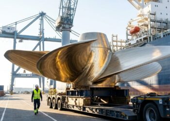 No coração dos maiores navios porta-contêineres que cruzam os oceanos, existe uma peça de engenharia tão colossal que desafia a imaginação