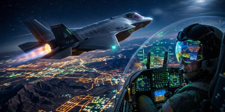 O avião de combate que permite ao piloto olhar através do chão da aeronave graças a um capacete de 400 mil euros