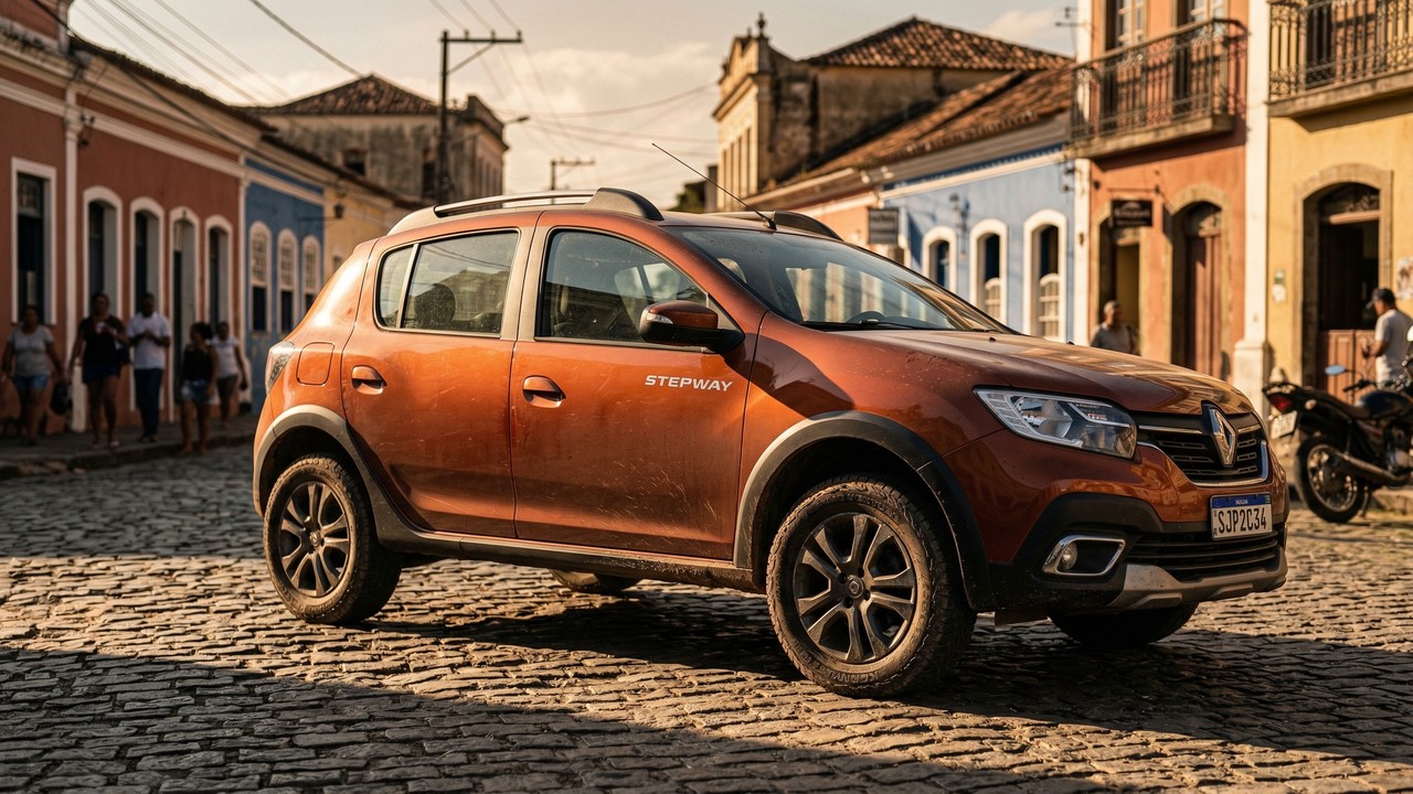 Robusto como um SUV, por R$ 48 mil, o Sandero Stepway encara qualquer valeta urbana com sua suspensão elevada e amplo espaço interno