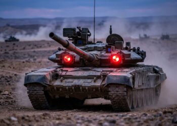 O blindado com "olhos vermelhos" que consegue desviar mísseis antes de ser atingido