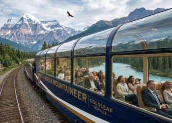 Esse trem canadense tem teto de vidro e deixa você ver ursos, águias e montanhas nevadas sem sair do assento