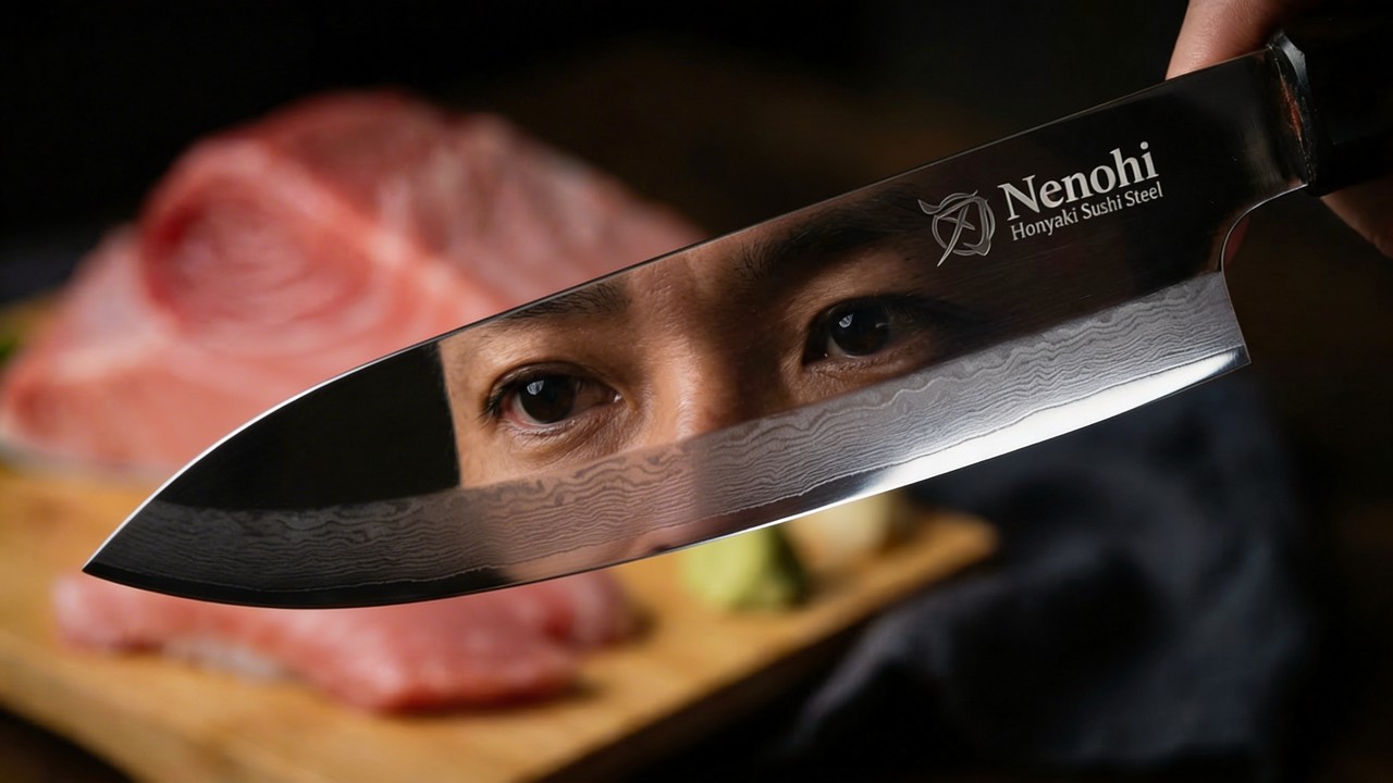 Com um polimento espelhado impecável e aço inoxidável de alta tecnologia, as facas japonesas Nenohi podem custar até US$ 20 mil por unidade