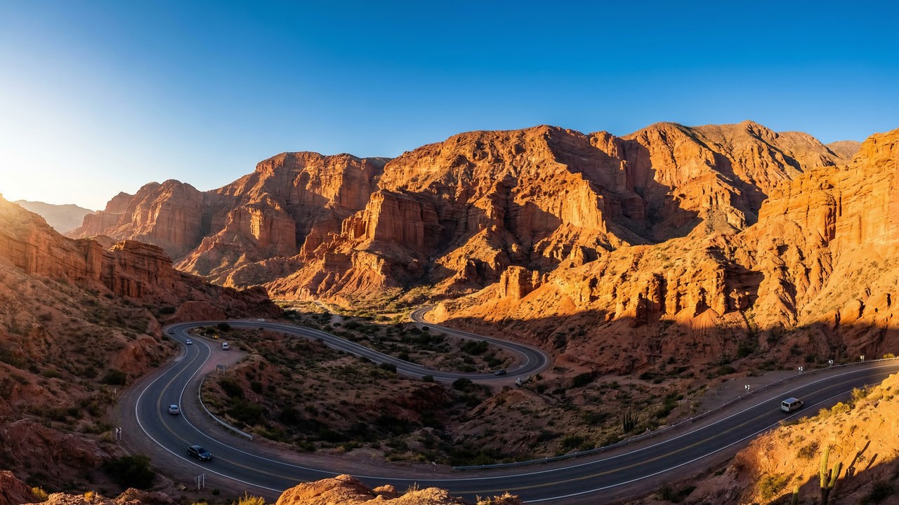 Rodovia na Argentina ganha fama por suas rochas vermelhas, pois seus 183 km de extensão cortam o vale de Cafayate entre montanhas de arenito