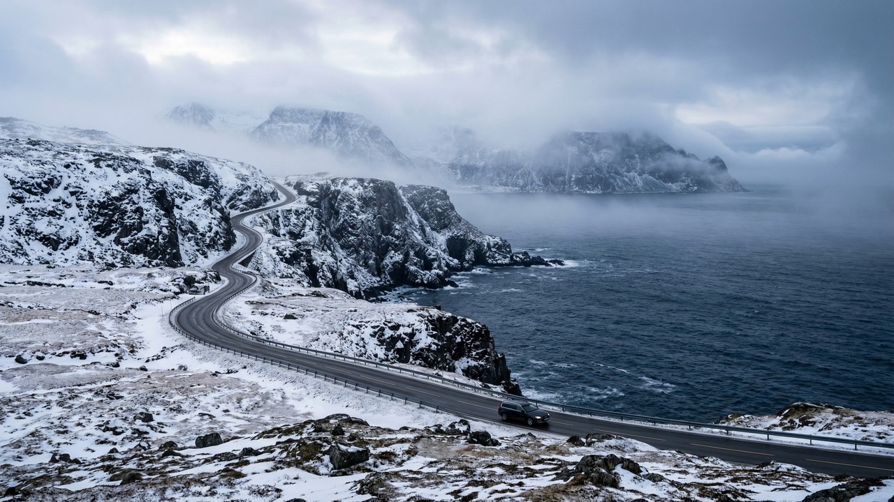Rodovia na Noruega percorre 129 km rumo ao Ártico; com 5 túneis submarinos, a E69 é a estrada que leva ao ponto mais ao norte de toda a Europa