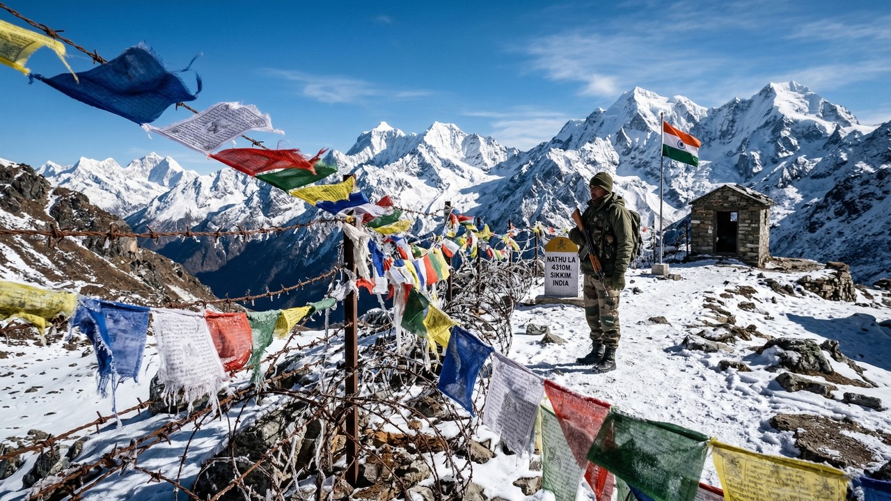 A passagem entre Índia e China atinge 4.310 metros de altitude; rota histórica da seda, a Nathu La virou o elo comercial mais alto entre as nações