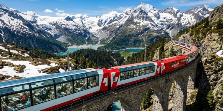 Esse trem tem teto de vidro e passa por geleiras e montanhas como se fosse um cinema ao vivo