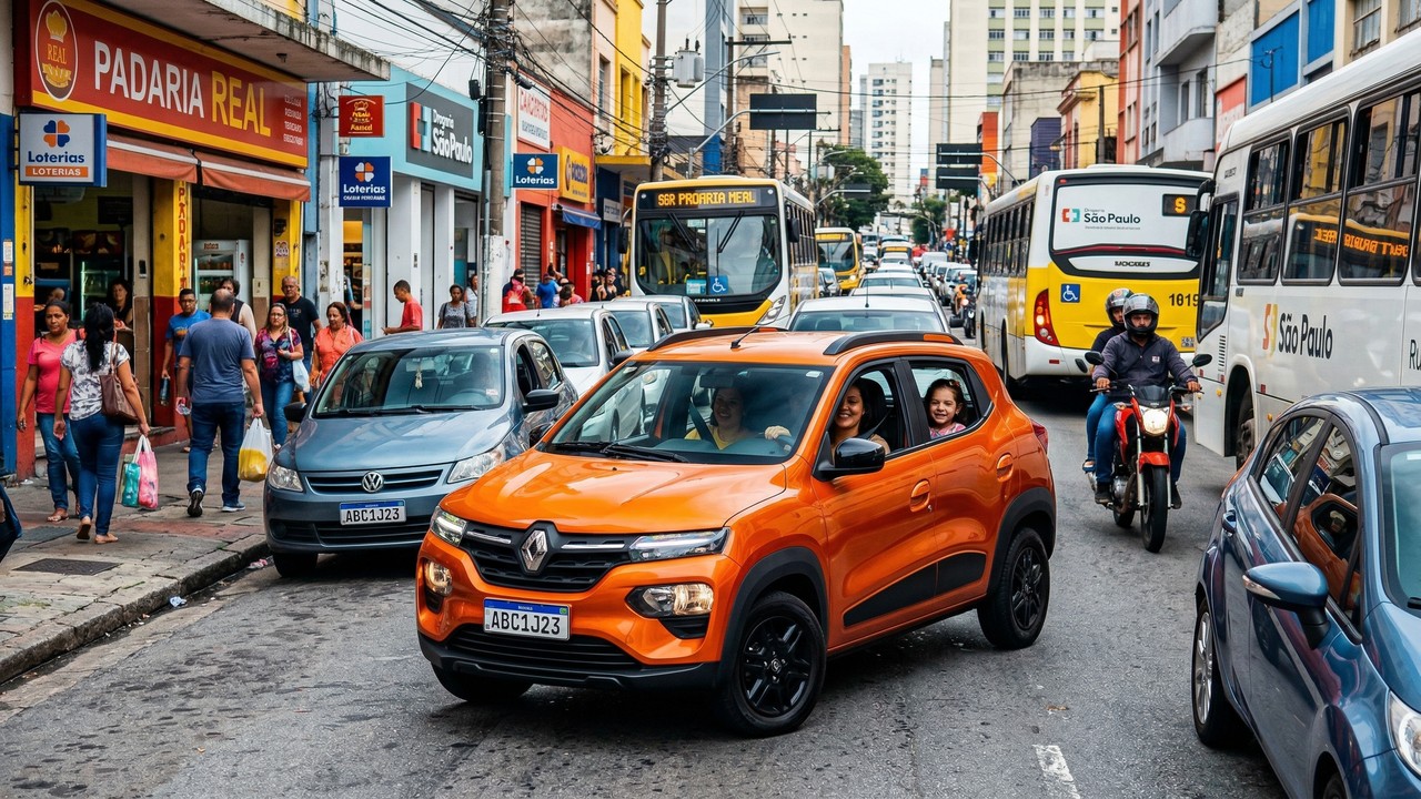 Proteção extra com 4 airbags de série e porta-malas de 290 litros tornam o Renault Kwid o aliado de quem busca gastar pouco combustível no trânsito diário