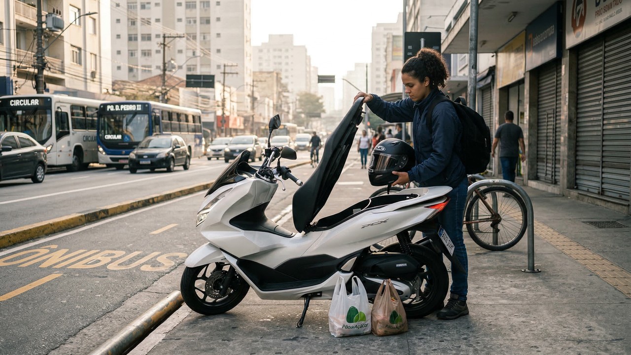 Escondendo um bagageiro de 30 litros sob o banco e rodando 40 km por litro, a scooter da gigante japonesa resolve o problema de espaço nas capitais