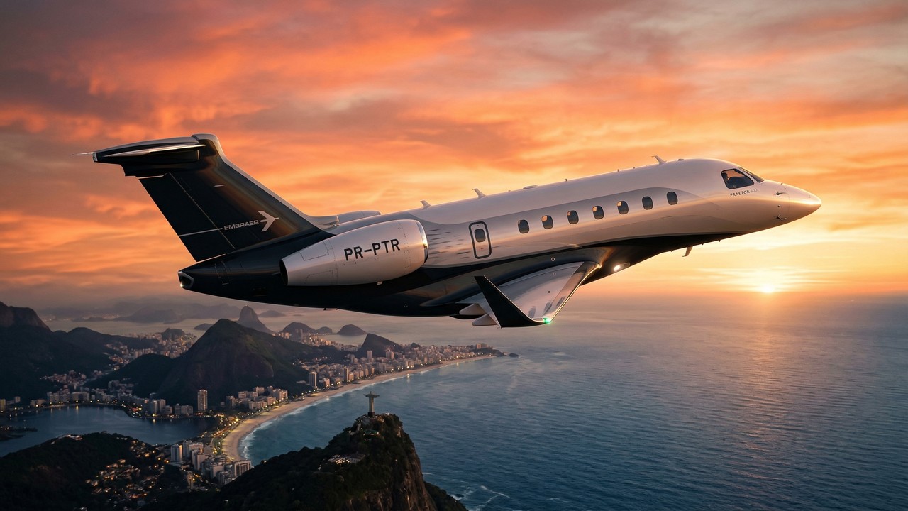 Com tecnologia Fly-by-Wire e alcance de 7.441 km, o Embraer Praetor 600 de US$ 21 milhões tornou-se o jato executivo mais avançado feito no Brasil