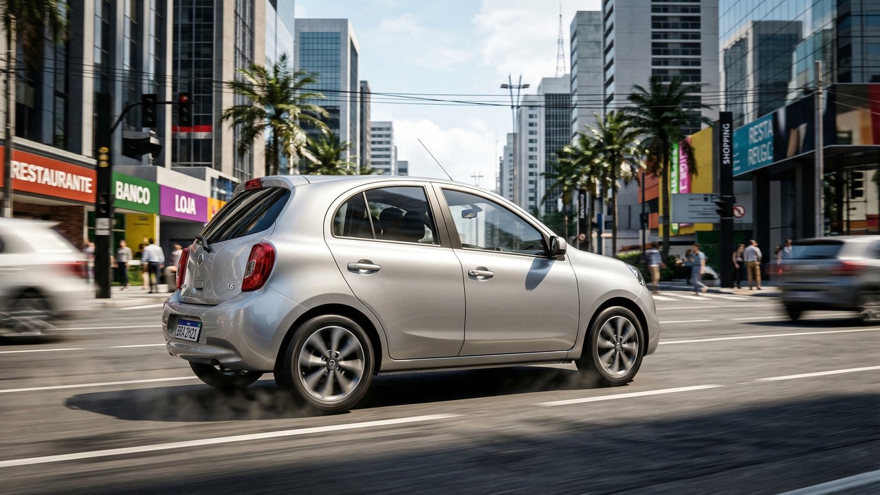 Rápido como um foguete, por R$ 38 mil, este Nissan March 1.6 japonês é a compra mais racional para quem busca agilidade no trânsito