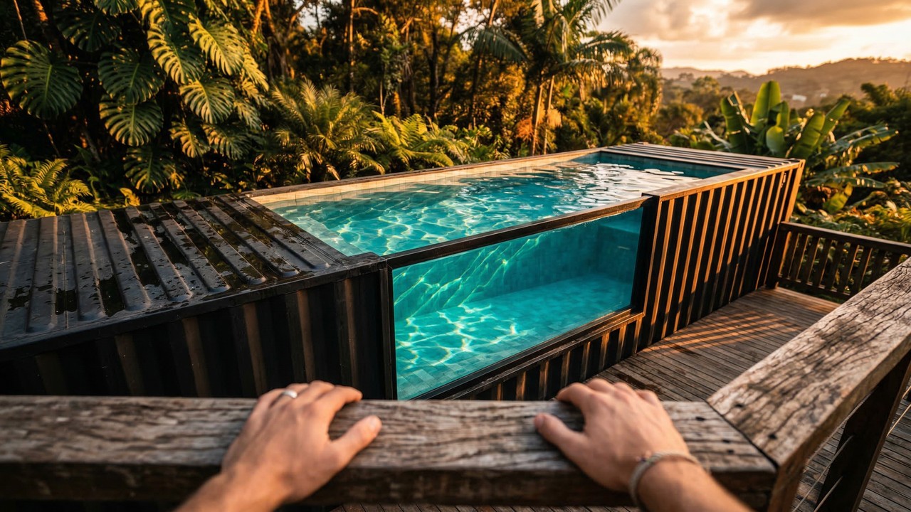 A nova febre dos quintais brasileiros: piscina luxuosa feita de container custa a metade do preço e fica pronta para uso em apenas 24 horas