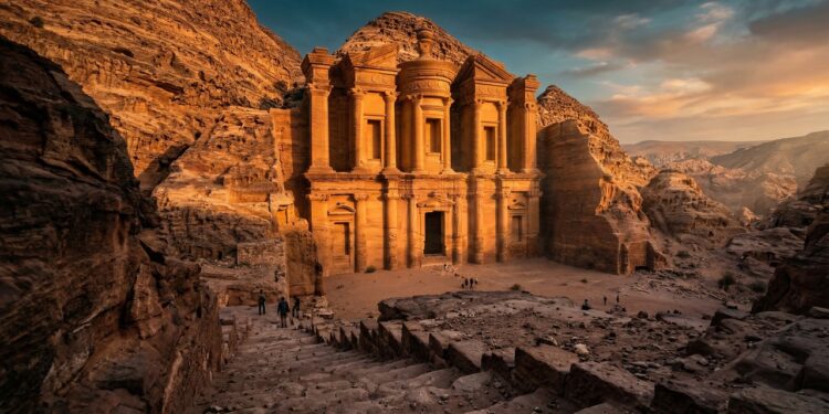 O Mosteiro Ad Deir é o maior e mais imponente monumento da cidade histórica de Petra, na Jordânia. Esculpido diretamente na rocha sólida no século I, o templo possui 47 metros de largura e é um testemunho da genialidade nabateia. Onde fica o Mosteiro e como é o acesso pela montanha? Diferente do famoso Tesouro (Al-Khazneh), que fica logo na entrada, o Mosteiro está localizado no alto das montanhas de Petra. Para alcançá-lo, o visitante deve subir uma escadaria de aproximadamente 800 degraus esculpidos na pedra. A subida é cansativa, mas recompensada por vistas panorâmicas do vale de Araba. É um trajeto que exige preparo físico e calçados adequados, levando o turista para uma área menos congestionada e mais selvagem do sítio arqueológico jordaniano. Fachada monumental esculpida em rocha sólida nas montanhas de Petra no território jordaniano - Créditos: depositphotos.com / DI-blr Qual a diferença entre o Tesouro e o Mosteiro de Petra? Embora ambos apresentem fachadas monumentais, o Mosteiro é significativamente maior que o Tesouro e possui um design mais austero. Suas colunas e nichos são mais simples, focando na escala massiva e na perfeição das proporções arquitetônicas. Para que você compreenda as dimensões e a escala destes dois ícones, preparamos uma comparação técnica baseada nas medidas oficiais dos monumentos: Monumento Largura (Metros) Altura (Metros) Destaque Visual Tesouro (Al-Khazneh) 25 39 Detalhes ornamentais finos Mosteiro (Ad Deir) 47 48 Escala colossal e isolamento Leia também: Rodovia na Áustria ganha fama por sua inclinação de 12%, pois o trajeto a 1.893 metros de altitude une vales alpinos através de curvas fechadas e íngremes Por que o monumento recebeu o nome de Mosteiro? Apesar do nome "Mosteiro", a estrutura foi originalmente construída como um templo religioso ou túmulo real nabateu. O nome atual deriva de cruzes esculpidas nas paredes internas durante o período bizantino, quando o local foi utilizado por monges cristãos. O interior é composto por uma câmara simples e austera, contrastando com a grandiosidade da fachada externa. Segundo o portal oficial Visit Jordan, o local era palco de festivais religiosos importantes para o povo nabateu. Para se aprofundar na história de uma das sete maravilhas do mundo moderno, selecionamos o conteúdo do canal Foca na História, que conta com mais de 1 milhão de inscritos. No vídeo a seguir, o canal detalha a engenharia dos nabateus e as impressionantes estruturas esculpidas na pedra, como o famoso Monastério de Petra: Quais os indicadores oficiais do sítio arqueológico de Petra? Entender os dados de Petra ajuda a dimensionar a importância deste Patrimônio Mundial da UNESCO. A cidade rosa-vermelha é o motor do turismo na Jordânia, recebendo milhões de pessoas que buscam a história das civilizações antigas do deserto. Segundo os dados de turismo do Governo da Jordânia, os indicadores locais são: Extensão do Parque: Aproximadamente 264 quilômetros quadrados. Patrimônio: Considerada uma das Sete Maravilhas do Mundo Moderno. Visitantes: Média de 1 milhão de pessoas por ano. Idade: Fundada por volta do século IV a.C. pelos Nabateus. Qual o melhor horário para fotografar o Mosteiro Ad Deir? O final da tarde é o momento ideal para visitar o Mosteiro, quando a luz do sol ilumina diretamente a fachada dourada. Nesse horário, a maioria das excursões já iniciou o retorno, permitindo uma experiência mais silenciosa e contemplativa. No topo, existem pequenos cafés beduínos onde o turista pode descansar e apreciar a magnitude da obra. O Mosteiro Ad Deir permanece como o maior símbolo da audácia de um povo que transformou montanhas brutas em monumentos de beleza eterna na Jordânia.