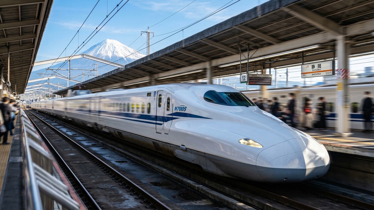 Com seu bico inspirado no martim-pescador para evitar o estrondo sônico, o trem-bala japonês de 1964 tornou-se o maior ícone da alta velocidade