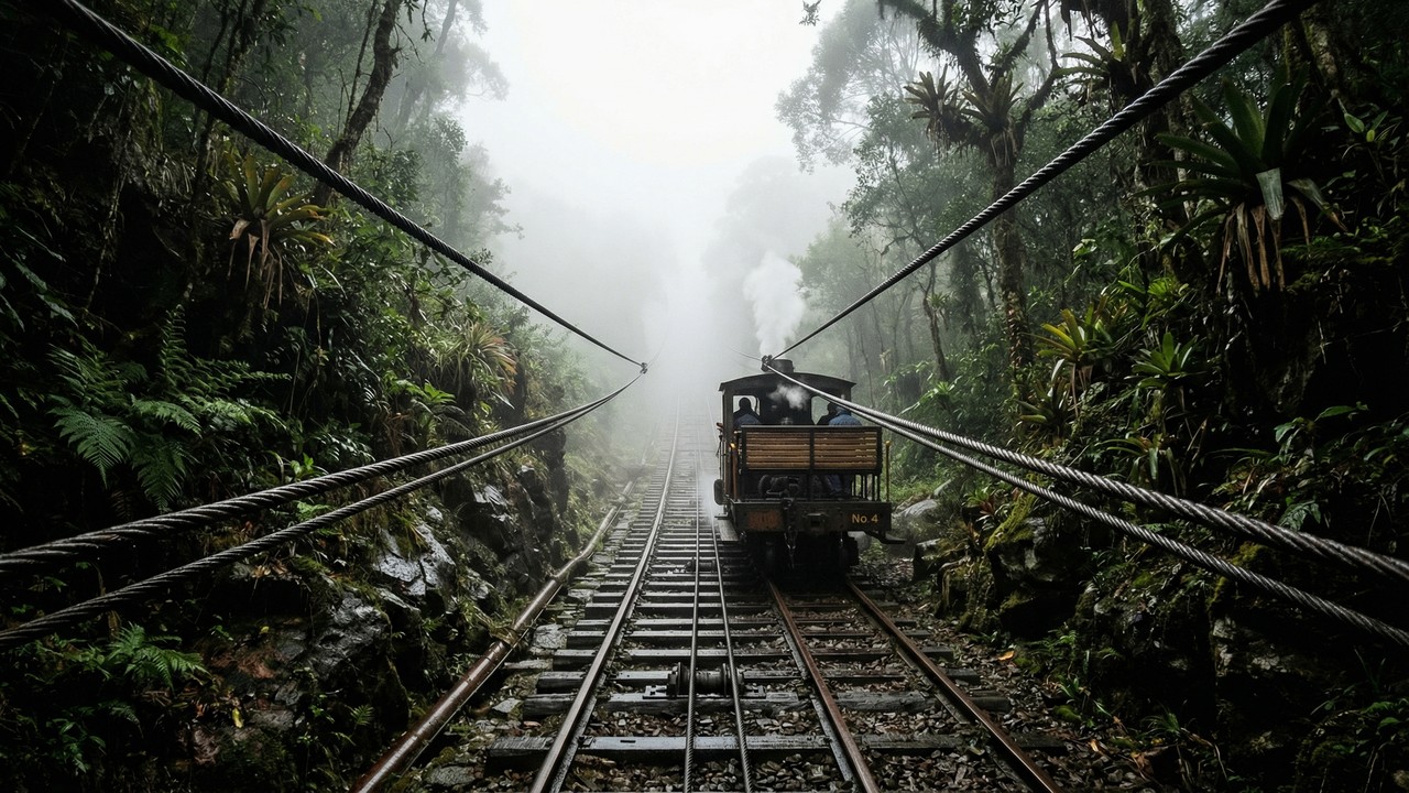 A obra-prima da engenharia esquecida: como o trem construído há 150 anos vencia uma muralha de 800 metros de altura no meio da selva