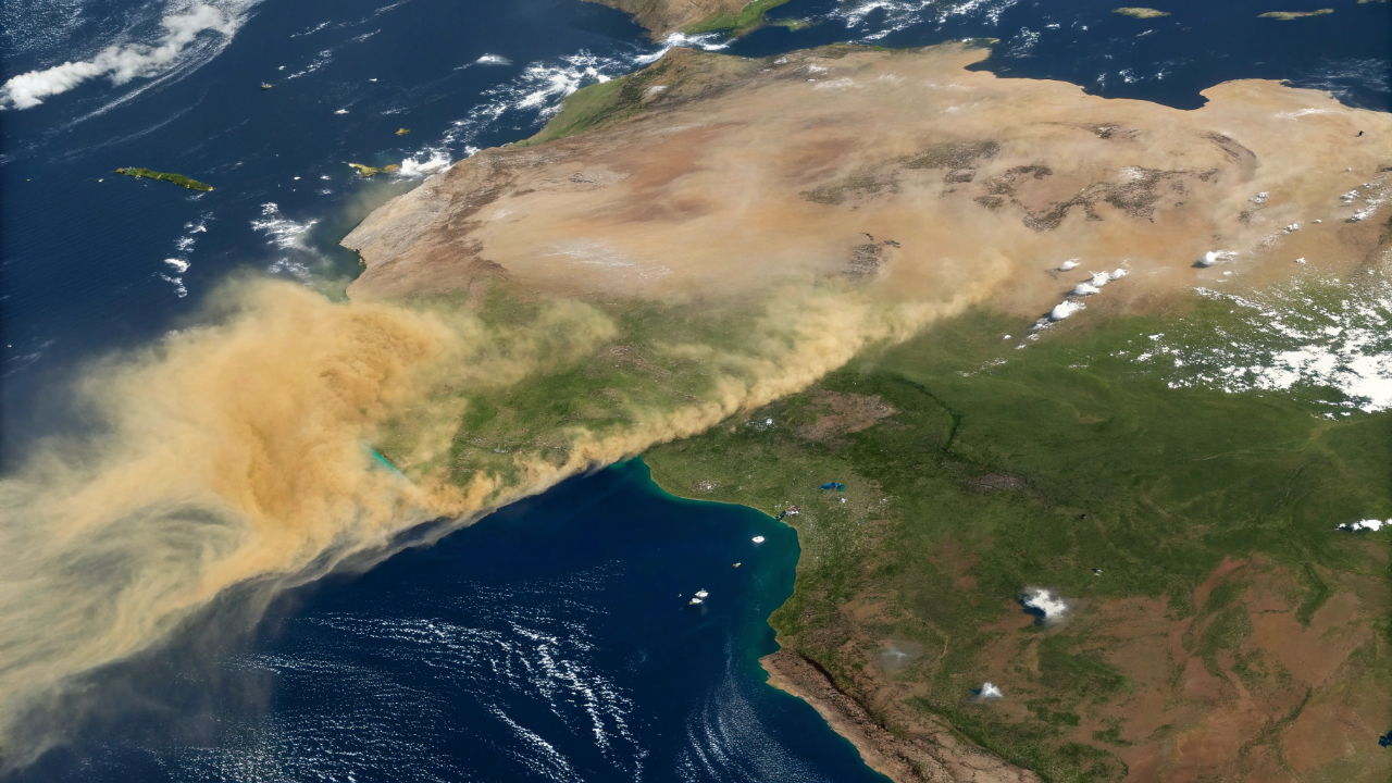 A NASA monitorou 182 milhões de toneladas de areia africana viajando pelo Atlântico até chegar no Brasil e o que encontrou surpreendeu todo mundo
