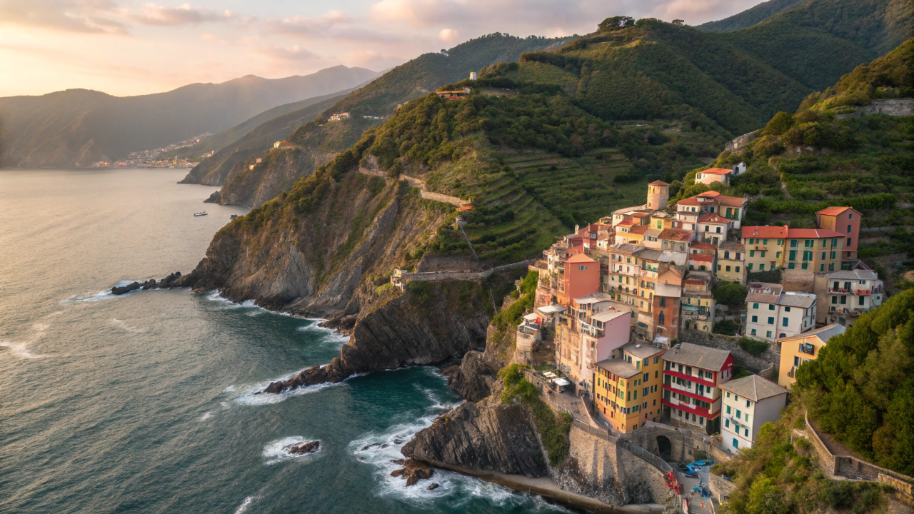 A ferrovia italiana do século 19 perfurada em rocha viva que ainda leva milhares de turistas por dia à beira-mar
