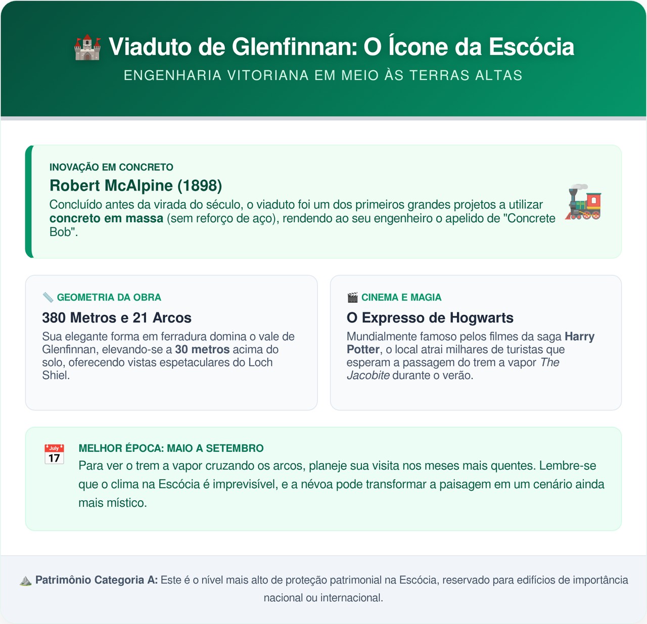 A ponte de concreto de 1898 que Harry Potter tornou famosa ainda recebe trens reais toda semana na Escócia