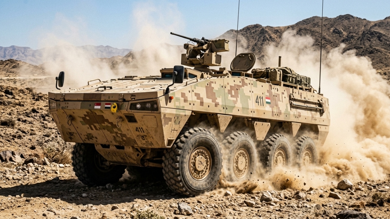 O blindado finlandês de oito rodas com proteção contra minas e design modular, sendo a plataforma de transporte mais versátil e segura da Europa