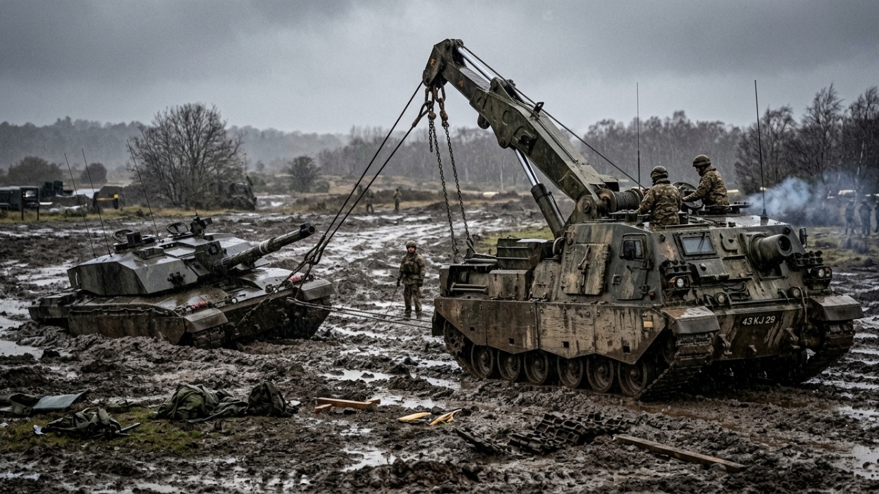 A máquina que salva veículos destroçados usando guinchos hidráulicos que multiplicam a força de forma absurda