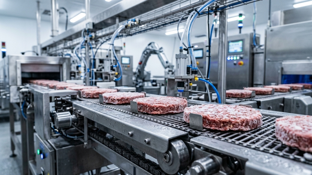 Com o congelamento criogênico de 24 minutos e fritura a 180 graus, a indústria produz alimentos padronizados, sendo um marco da automação extrema