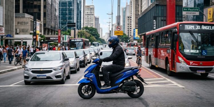 Escondendo um baú de 25 litros sob o assento e pesando apenas 98 quilos, a ágil scooter da montadora japonesa faz mais de 40 quilômetros por litro no trânsito caótico das capitais