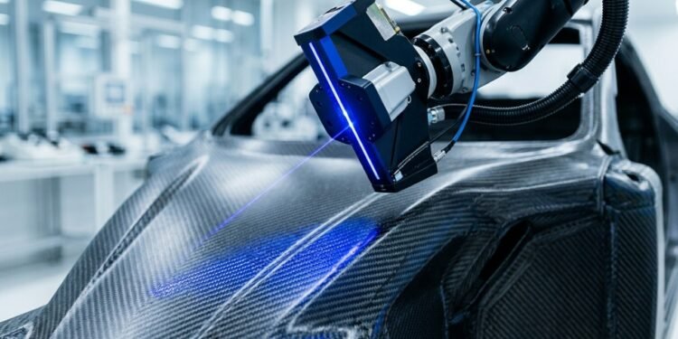 Com tecidos de carbono e resina injetada sob alta pressão, a indústria fabrica o chassi monocoque que permite supercarros passarem de 300 km/h