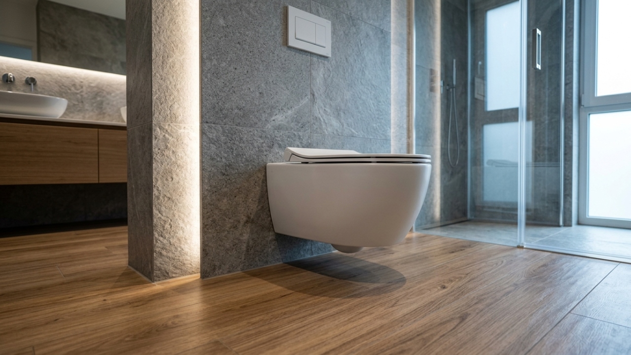 Esqueça os vasos tradicionais a nova tendência do vaso sanitário suspenso traz elegância e facilita a limpeza do chão do banheiro de vez