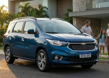 Com capacidade para sete pessoas e porta-malas gigante de 710 litros, a nova Chevrolet Spin ganha cara de SUV de luxo e virou o carro mais barato da categoria para famílias grandes