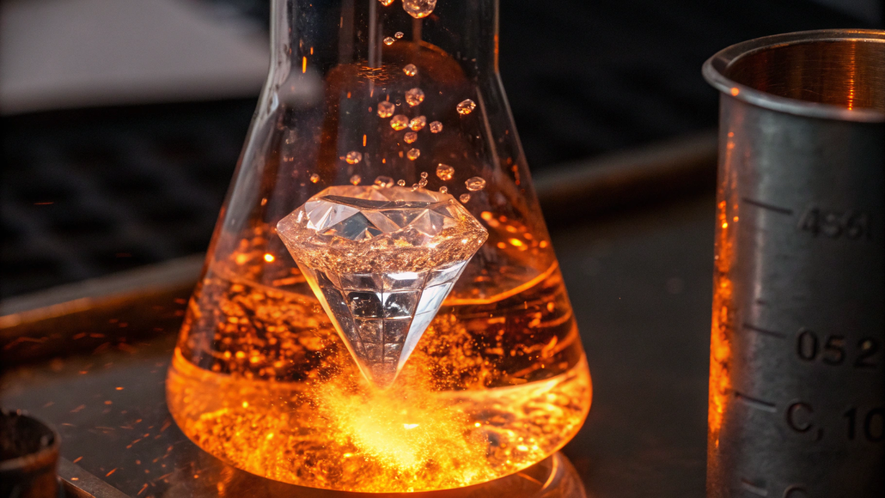 Cientistas criaram um diamante real em apenas 15 minutos e o processo é mais simples do que parece