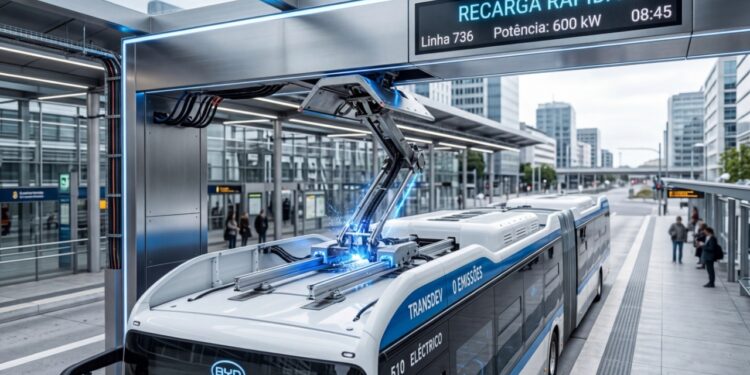 Exigindo apenas cerca de 15 segundos na tomada, o inovador coletivo de 18 metros transporta até 120 pessoas com o apoio de uma rede de recarga ultrarrápida de 600 kW em cada parada