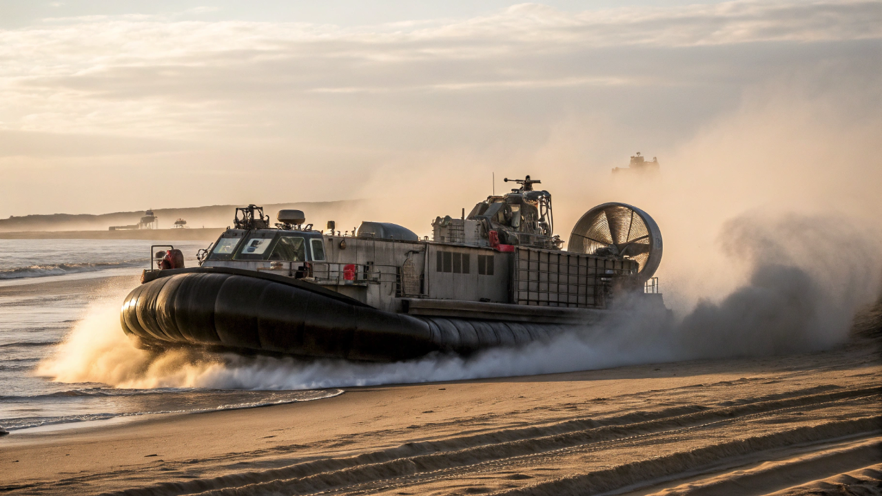 Esse gigante de metal flutua sobre lama, areia e gelo e chega onde nenhum outro veículo de carga consegue ir