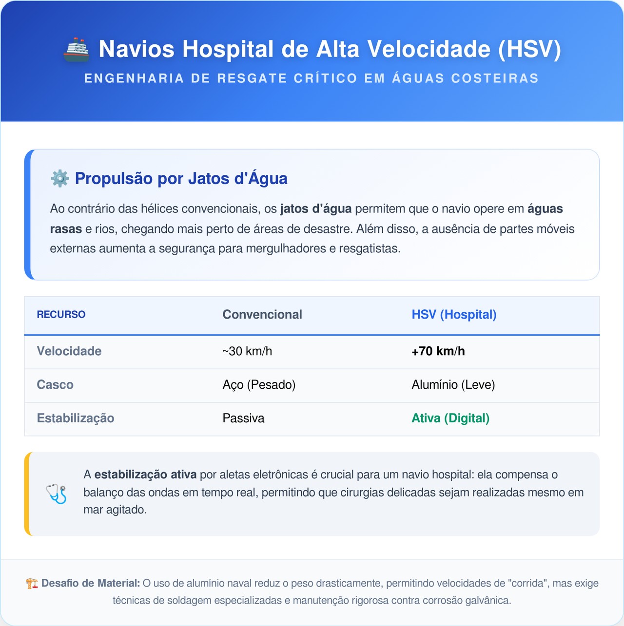 Esse navio faz cirurgia no meio de uma tempestade e o paciente não sente nem uma oscilação
