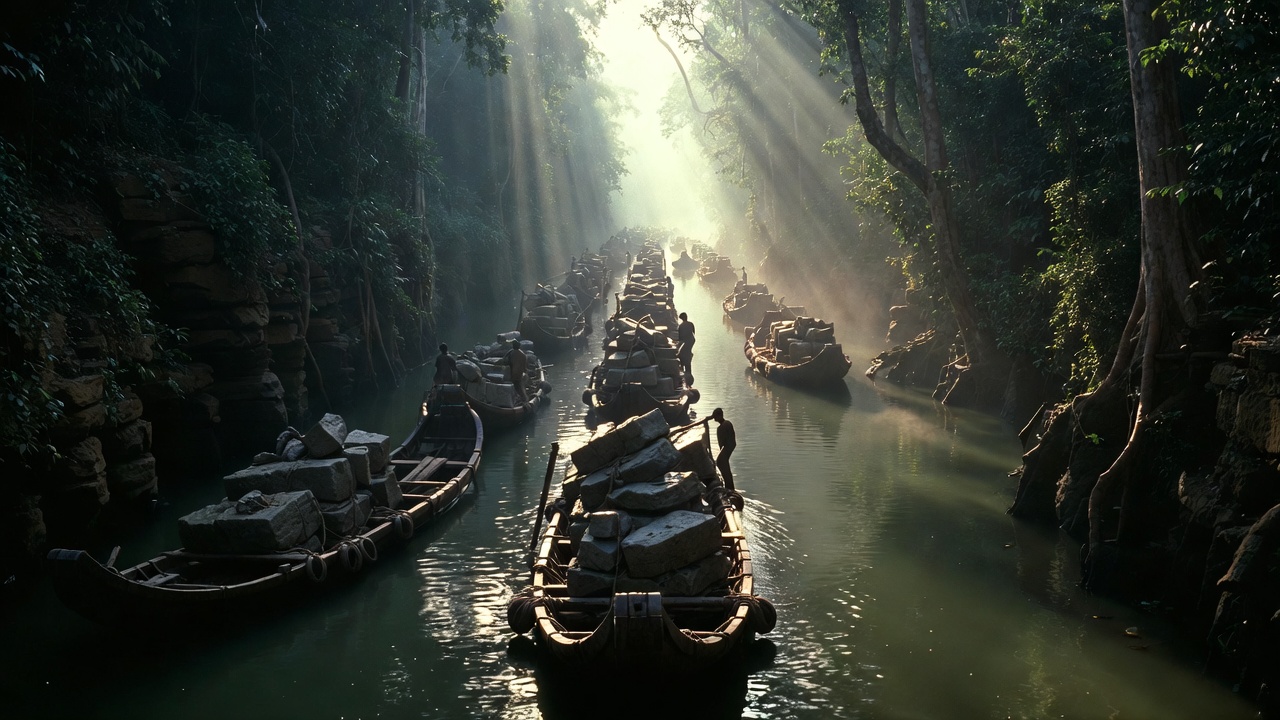 Transportando 5 milhões de toneladas de arenito por canais de 35 quilômetros, a capital de 1.000 quilômetros quadrados revela a maior infraestrutura hídrica de cerca de 900 anos atrás no mundo