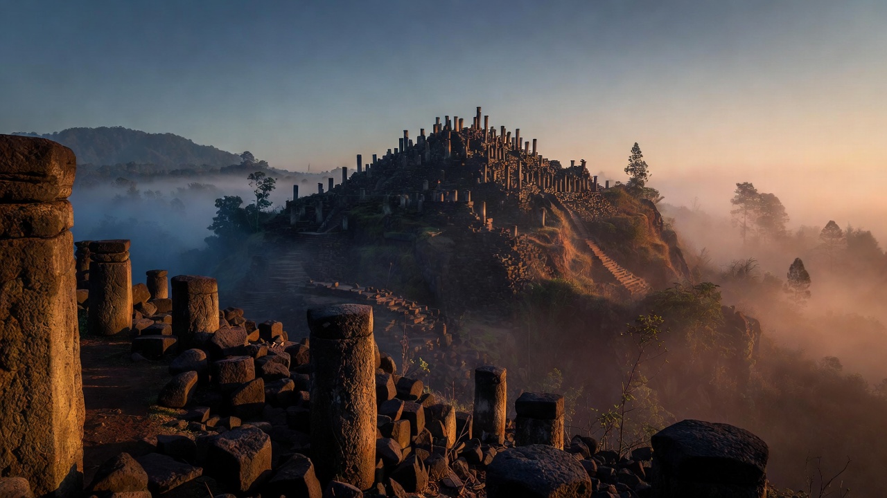 Enterrada sob uma floresta tropical e datada em mais de 16 mil anos, a gigantesca pirâmide asiática de 30 metros de altura ameaça reescrever toda a história humana