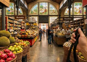 Com 12 mil metros qau e 72 vitrais de Conrado Sorgenicht, o Mercadão de 1933 tornou-se o maior templo gastronômico e histórico da capital paulista