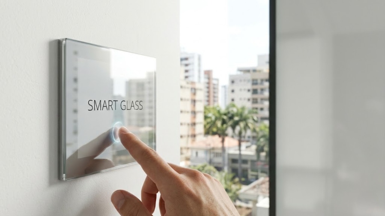 Substituindo as cortinas tradicionais por apenas 800 reais o metro quadrado, o novo vidro inteligente que escurece ao toque de um botão é a sensação do momento em apartamentos pequenos