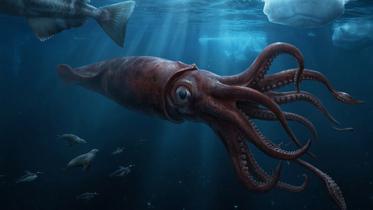 Com olhos do tamanho de pratos e tentáculos com garras, a lula colossal é a prova real de que o terrível mito do Kraken realmente existe