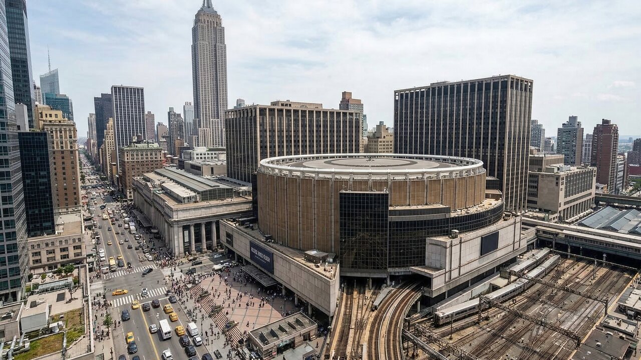 Com sua estrutura sobre a Penn Station e renovação de US$ 1 bilhão, o Madison Square Garden em NY permanece como a arena mais famosa de todo o mundo