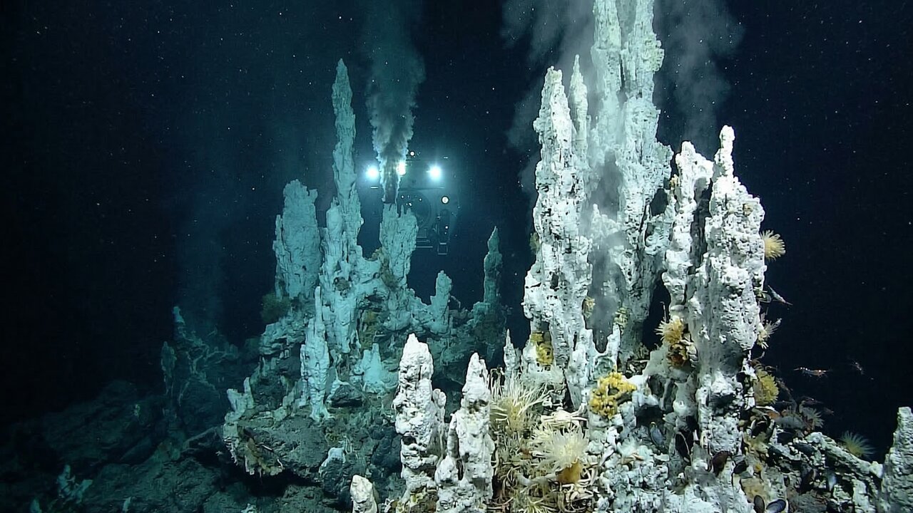 Torres de pedra de 60 metros cospem água fervente no fundo do mar e abrigam vida onde cientistas achavam impossível