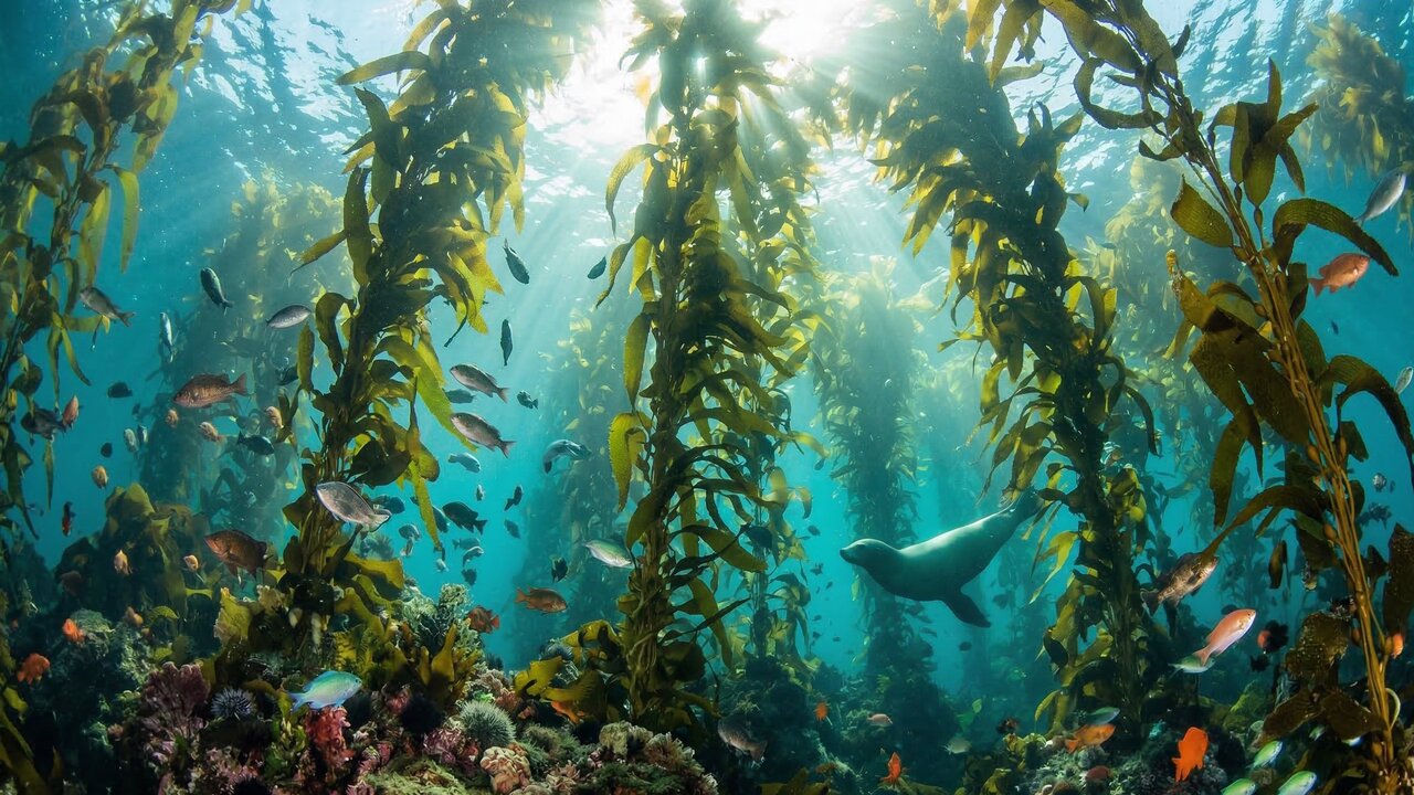 Florestas submersas gigantes com "árvores" que crescem 60 cm por dia formam verdadeiros labirintos no fundo do mar