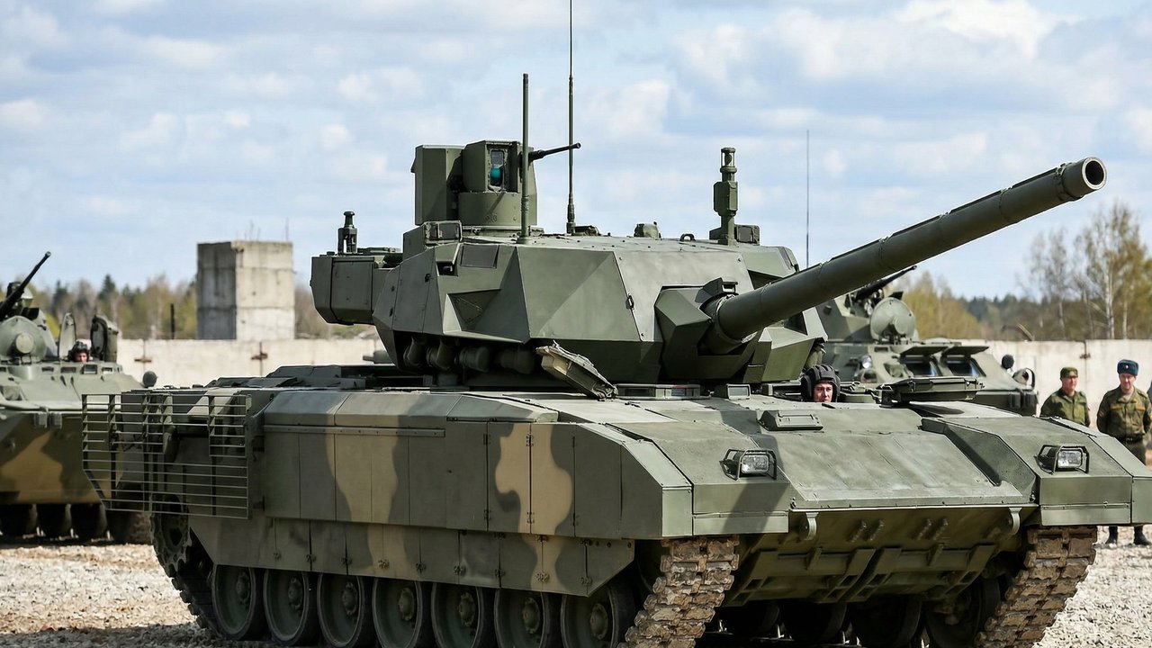 O tanque russo de nova geração com torre não tripulada e proteção ativa, sendo a plataforma de guerra mais avançada e letal do Exército da Rússia